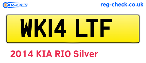 WK14LTF are the vehicle registration plates.