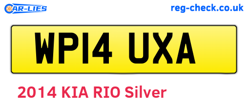 WP14UXA are the vehicle registration plates.