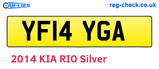 YF14YGA are the vehicle registration plates.