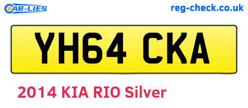 YH64CKA are the vehicle registration plates.