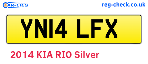 YN14LFX are the vehicle registration plates.