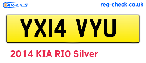 YX14VYU are the vehicle registration plates.