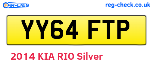 YY64FTP are the vehicle registration plates.