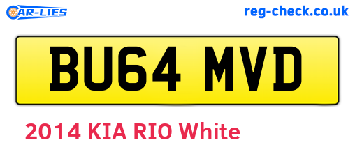 BU64MVD are the vehicle registration plates.