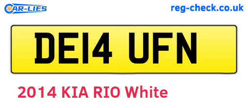 DE14UFN are the vehicle registration plates.