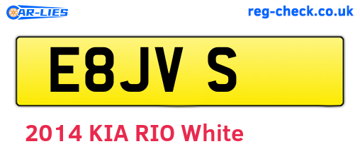 E8JVS are the vehicle registration plates.