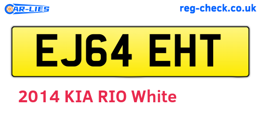 EJ64EHT are the vehicle registration plates.