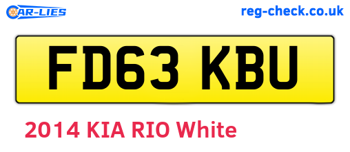 FD63KBU are the vehicle registration plates.