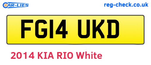 FG14UKD are the vehicle registration plates.