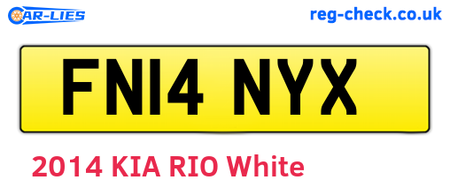 FN14NYX are the vehicle registration plates.
