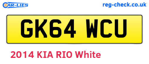 GK64WCU are the vehicle registration plates.
