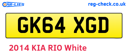 GK64XGD are the vehicle registration plates.