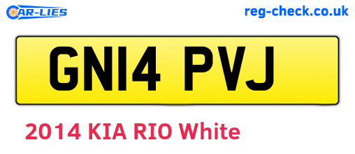 GN14PVJ are the vehicle registration plates.