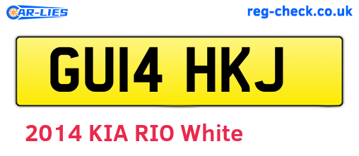 GU14HKJ are the vehicle registration plates.