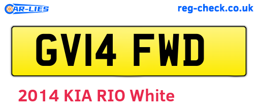 GV14FWD are the vehicle registration plates.