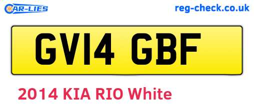 GV14GBF are the vehicle registration plates.