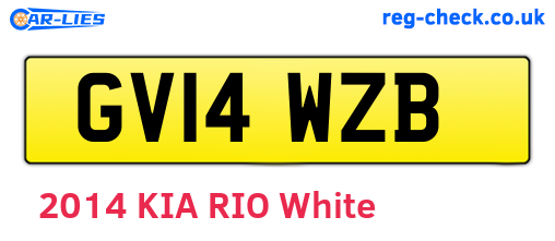 GV14WZB are the vehicle registration plates.