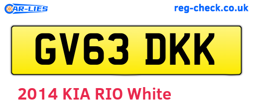 GV63DKK are the vehicle registration plates.