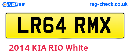 LR64RMX are the vehicle registration plates.