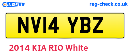 NV14YBZ are the vehicle registration plates.