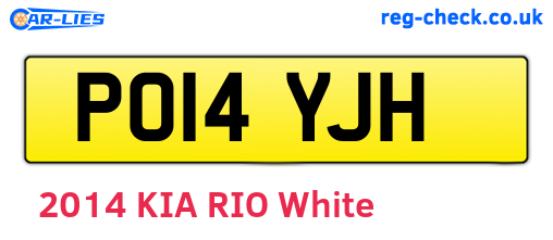 PO14YJH are the vehicle registration plates.