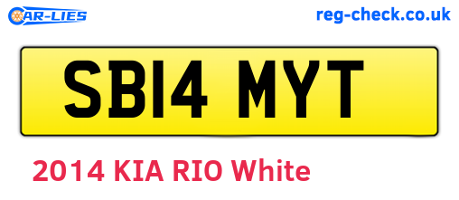 SB14MYT are the vehicle registration plates.