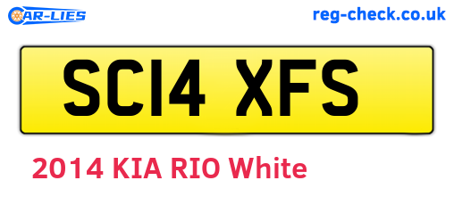 SC14XFS are the vehicle registration plates.