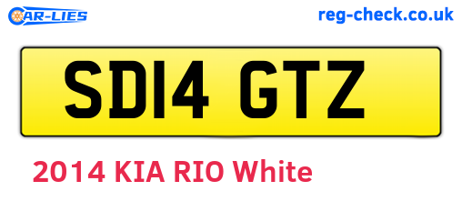 SD14GTZ are the vehicle registration plates.