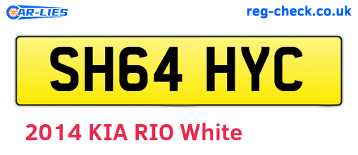 SH64HYC are the vehicle registration plates.