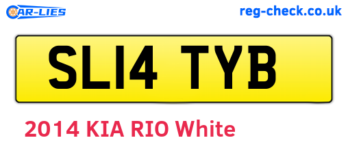 SL14TYB are the vehicle registration plates.