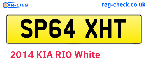 SP64XHT are the vehicle registration plates.