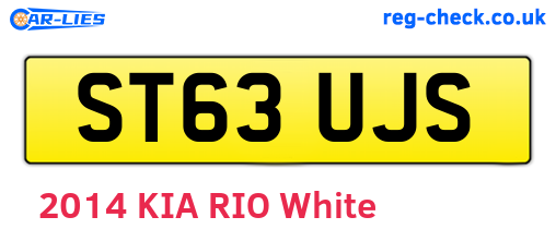 ST63UJS are the vehicle registration plates.