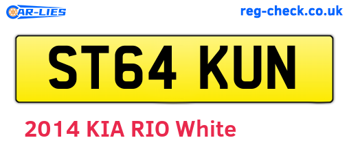 ST64KUN are the vehicle registration plates.