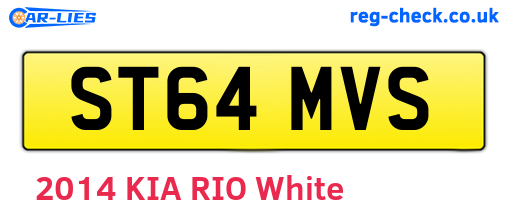 ST64MVS are the vehicle registration plates.