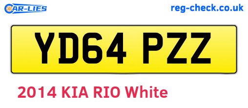 YD64PZZ are the vehicle registration plates.