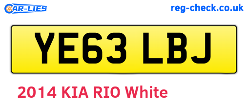 YE63LBJ are the vehicle registration plates.