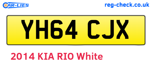YH64CJX are the vehicle registration plates.