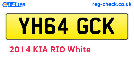 YH64GCK are the vehicle registration plates.