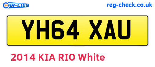 YH64XAU are the vehicle registration plates.