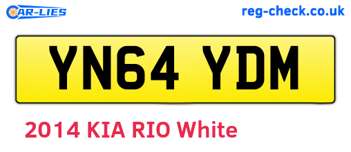 YN64YDM are the vehicle registration plates.
