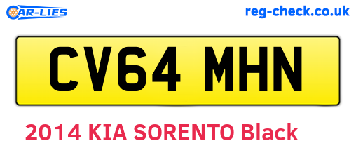 CV64MHN are the vehicle registration plates.