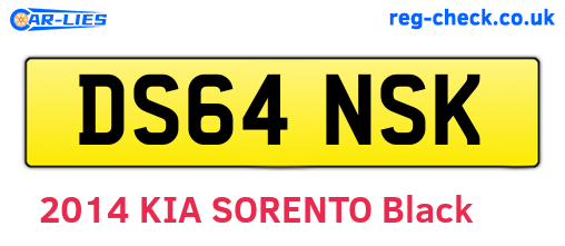 DS64NSK are the vehicle registration plates.