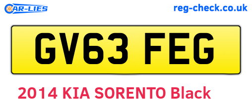 GV63FEG are the vehicle registration plates.
