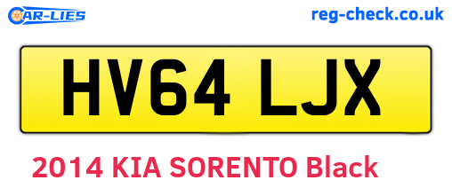 HV64LJX are the vehicle registration plates.