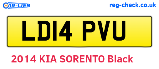 LD14PVU are the vehicle registration plates.