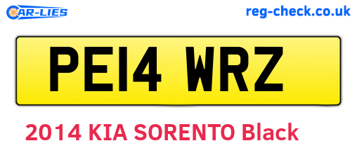 PE14WRZ are the vehicle registration plates.