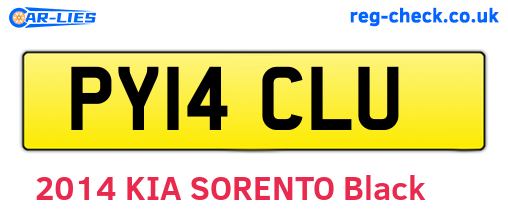 PY14CLU are the vehicle registration plates.