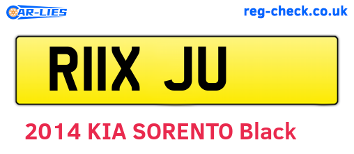 R11XJU are the vehicle registration plates.