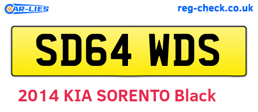 SD64WDS are the vehicle registration plates.