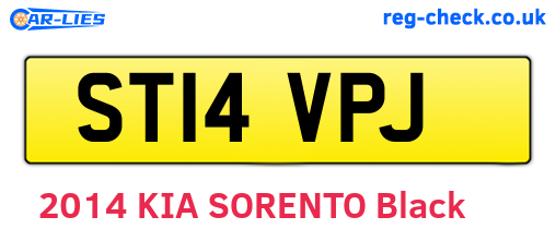 ST14VPJ are the vehicle registration plates.